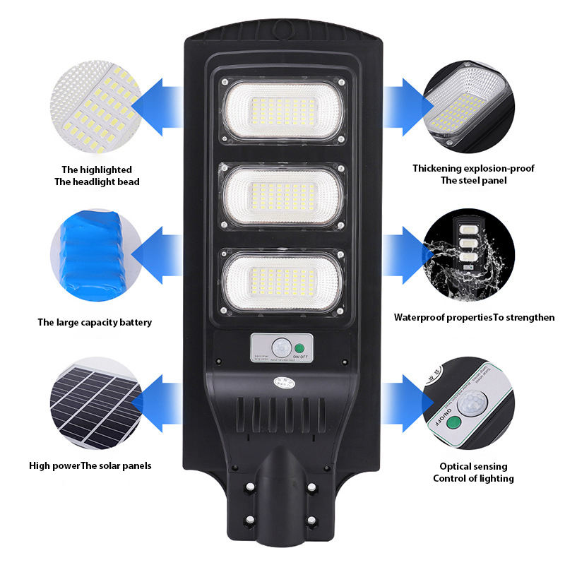 Ip65 Outdoor Lamp Waterproof Streetlight Smd Integrated All in One Led Solar Street Light