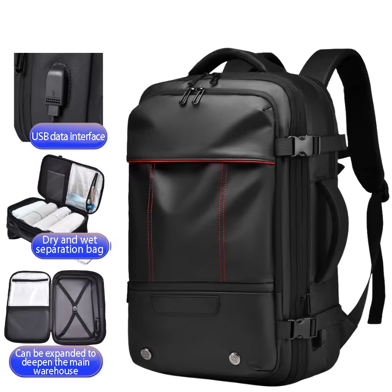Business backpack, waterproof travel backpack, large-capacity laptop backpack with USB charging