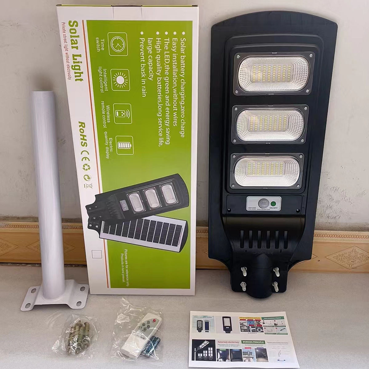 Ip65 Outdoor Lamp Waterproof Streetlight Smd Integrated All in One Led Solar Street Light