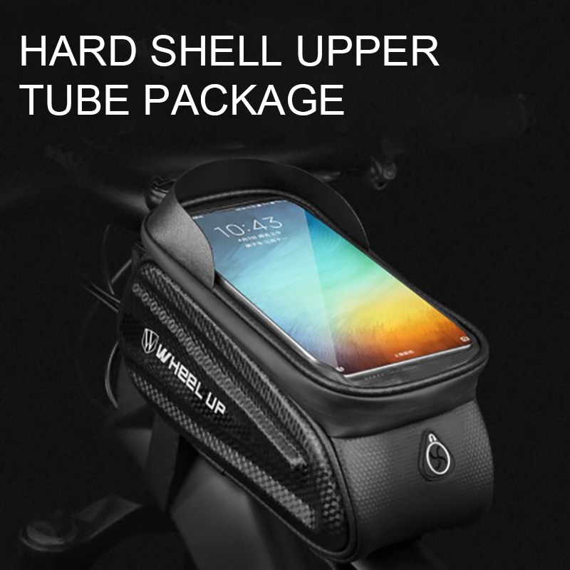 TPU hard-shell bicycle bag, front beam, mountain bike bag, mobile phone top tube bag, cycling bag, bicycle hard-shell bag