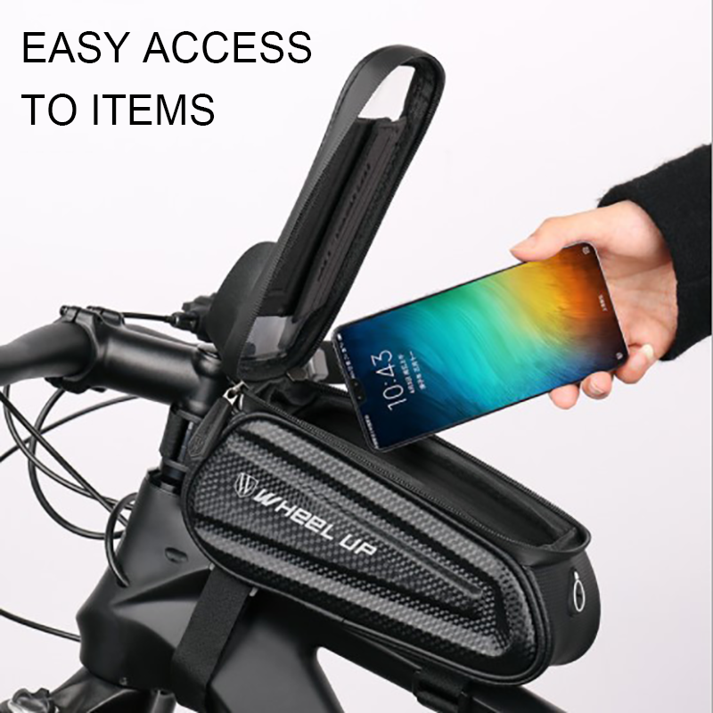 TPU hard-shell bicycle bag, front beam, mountain bike bag, mobile phone top tube bag, cycling bag, bicycle hard-shell bag