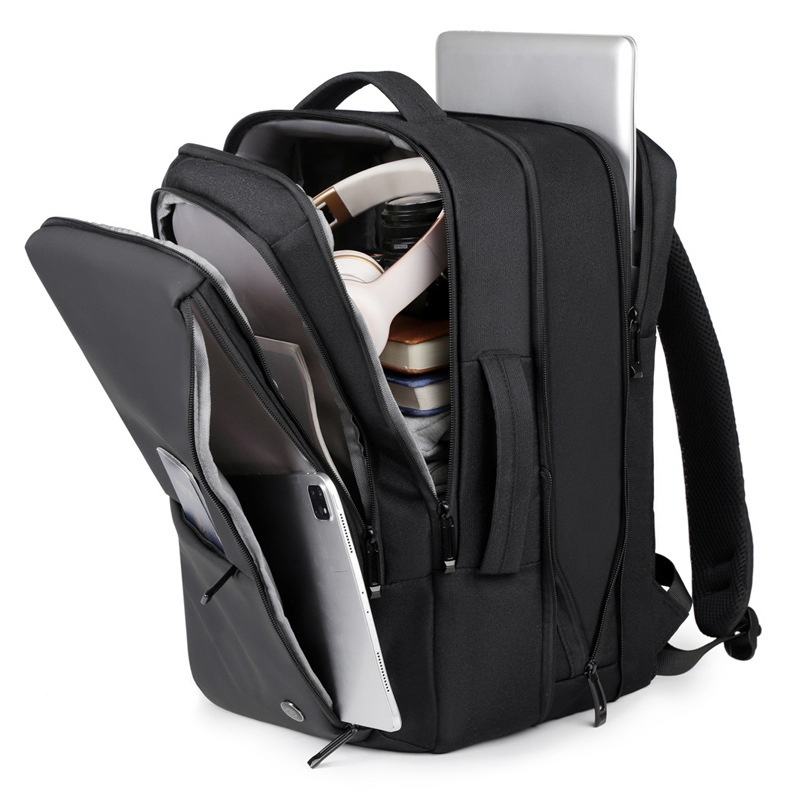 Men's high-end waterproof backpack with USB charging port for business travel and business bag