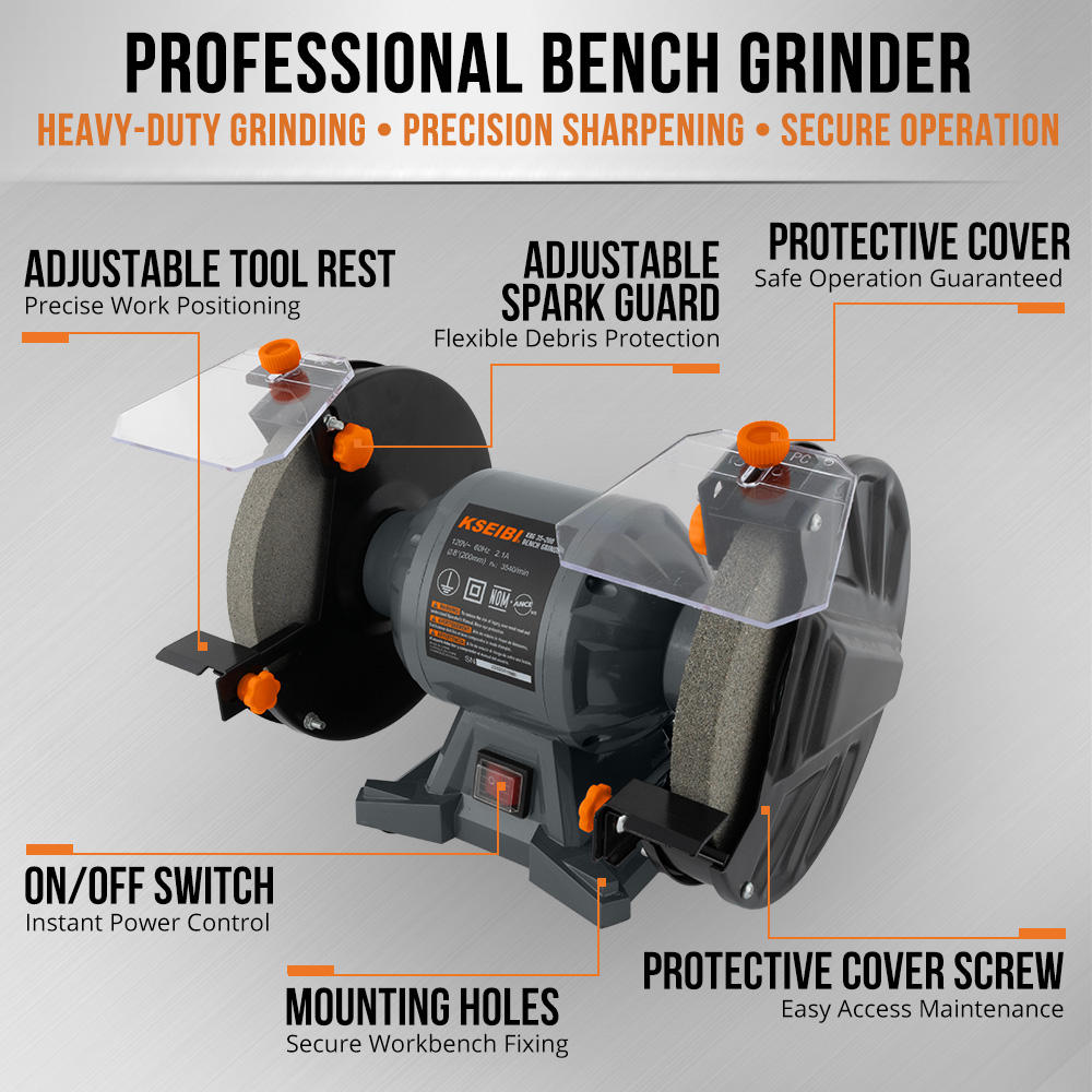 Industrial-grade bench-type grinding wheel machine, knife grinding machine, drill bit grinding machine, deburring and polishing machine, electric grinding stone machine