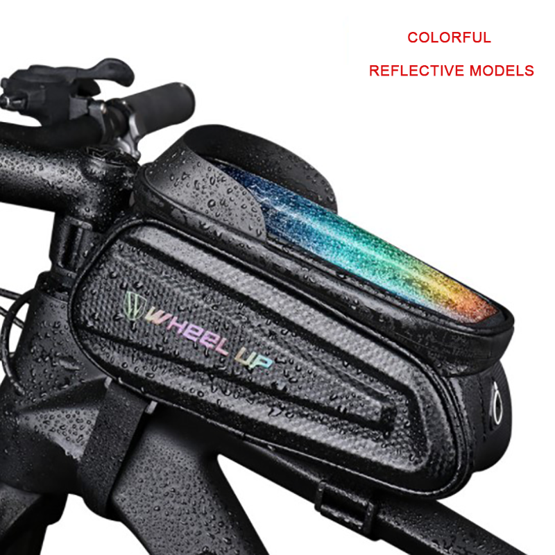 TPU hard-shell bicycle bag, front beam, mountain bike bag, mobile phone top tube bag, cycling bag, bicycle hard-shell bag