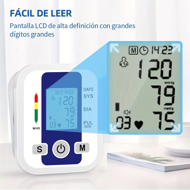 Hot Selling Jziki Electric Digital Tensiometer Upper Arm BP Machine Sphygmomanometer Blood Pressure Meter With Cuff for Home