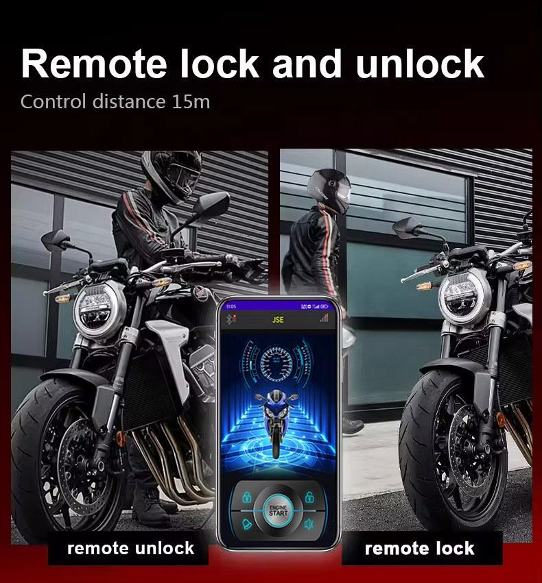 Universal motorcycle mobile phone Bluetooth induction anti-theft device one-button start ignition off car search alarm PKE induction system