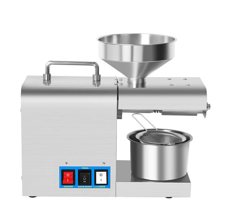 Household oil press small stainless steel machine cold and hot pressing sesame peanut soybean rapeseed fully automatic processing oil press