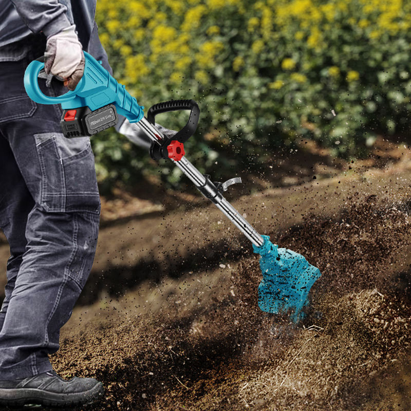 Electric tiller small agricultural tiller rotary tiller weeding lithium battery lawn mower tiller