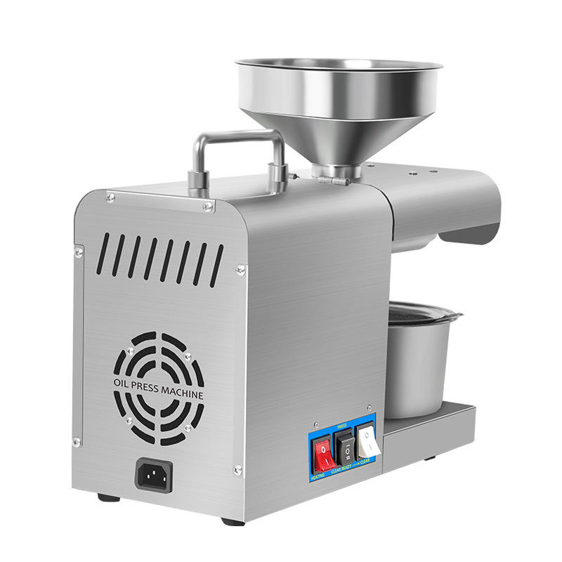 Household oil press small stainless steel machine cold and hot pressing sesame peanut soybean rapeseed fully automatic processing oil press