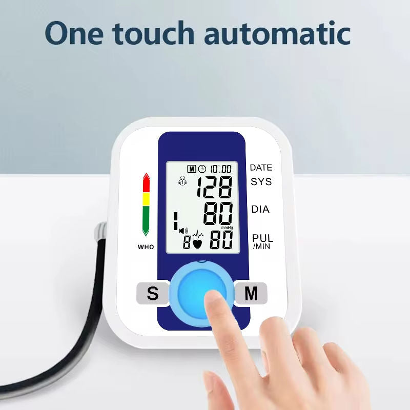Hot Selling Jziki Electric Digital Tensiometer Upper Arm BP Machine Sphygmomanometer Blood Pressure Meter With Cuff for Home