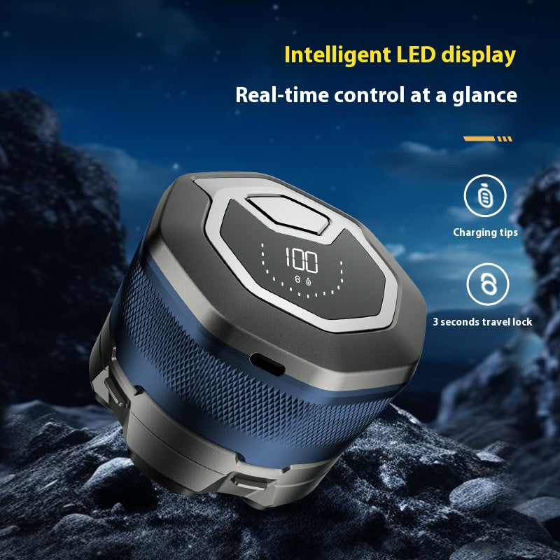 Magnetic rotating six-blade bald artifact bald hair cutting machine full body washable type-c interface fast charging