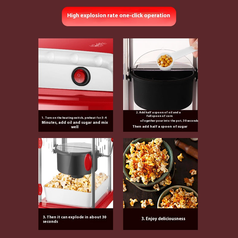 Commercial household popcorn machine fully automatic electric popcorn machine small mini stall stall