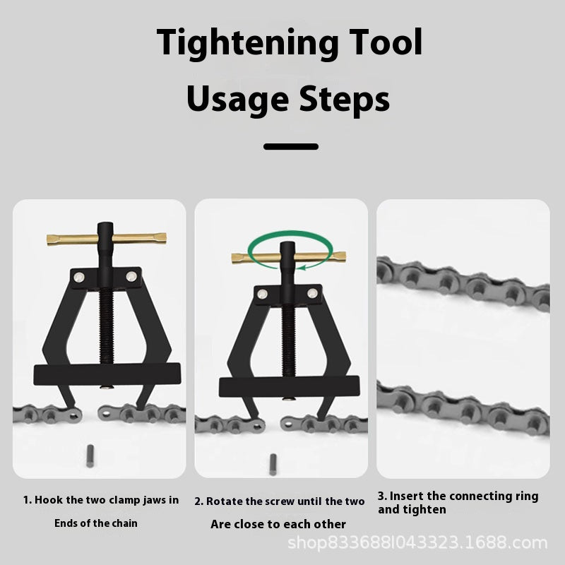 Chain remover, chain tightener, chain cutter set, harvester chain, motorcycle, mountain road vehicle special disassembly tool