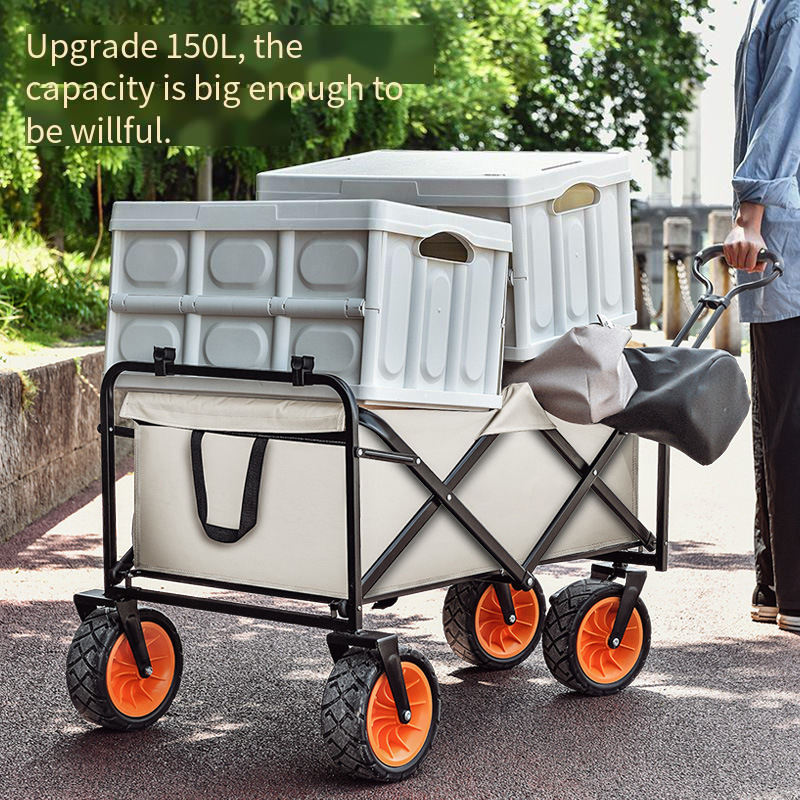 Camp trailer outdoor folding large camping handcart small camper