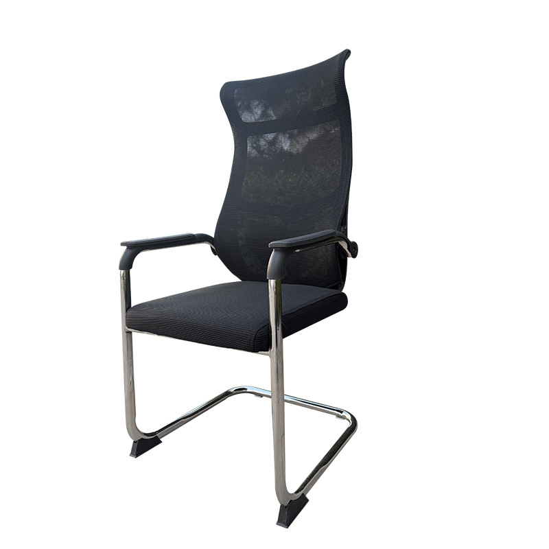 Bow chair breathable mesh computer chair high back staff office chair ergonomic conference room chair with armrests