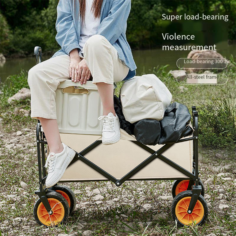 Camp trailer outdoor folding large camping handcart small camper
