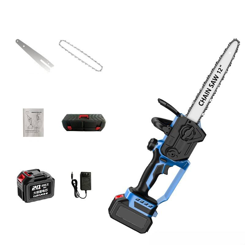 12 inch brushless electric saw high speed saw household small handheld saw firewood rechargeable lithium battery felling saw electric chain saw