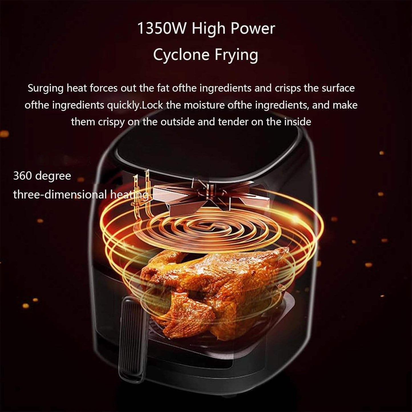 8L Multifunctional Air Fryer Household New Large Capacity Air Fryer