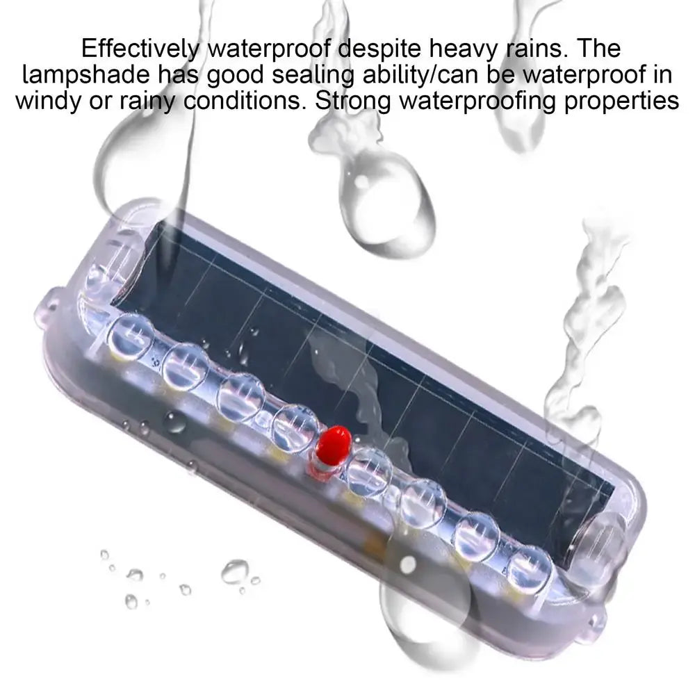 Solar Car Anti-Rear-End Flashing Light 10 LED Warning Light Vibration Sensor Motorcycle Anti-collision Flashing Light