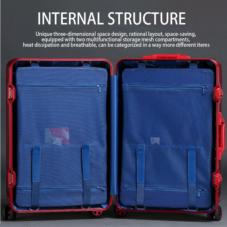 20-inch all-aluminum magnesium alloy suitcase for business use with universal wheels