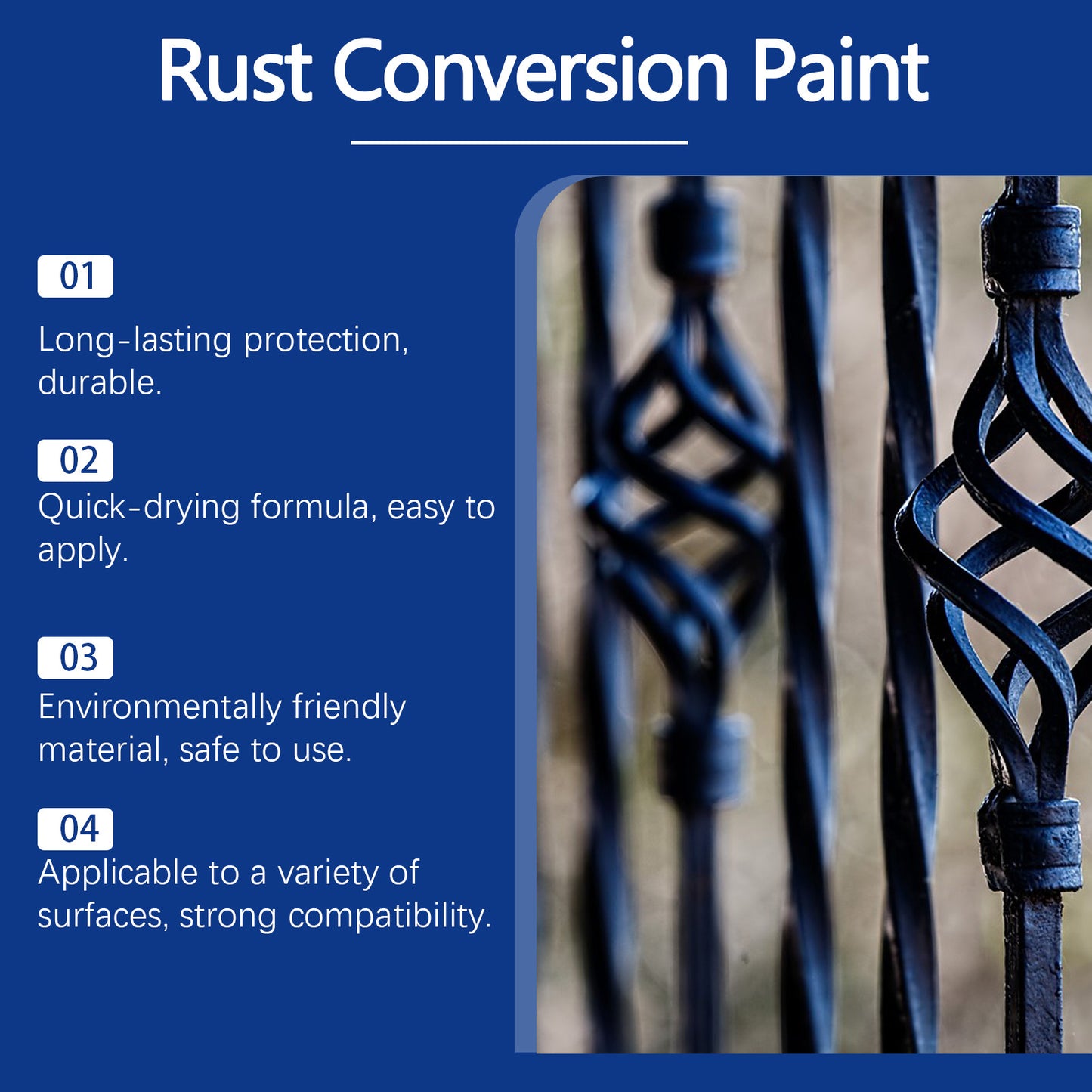 🔥2025 Hot sale🔥highqualityWeatherproof Rust Converter Paint for Metal