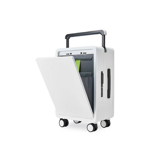 Front-opening wide trolley suitcase for men and women, pure PC universal wheel 20-inch password box
