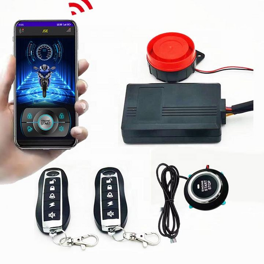 Universal motorcycle mobile phone Bluetooth induction anti-theft device one-button start ignition off car search alarm PKE induction system