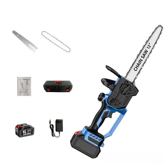 12 inch brushless electric saw high speed saw household small handheld saw firewood rechargeable lithium battery felling saw electric chain saw