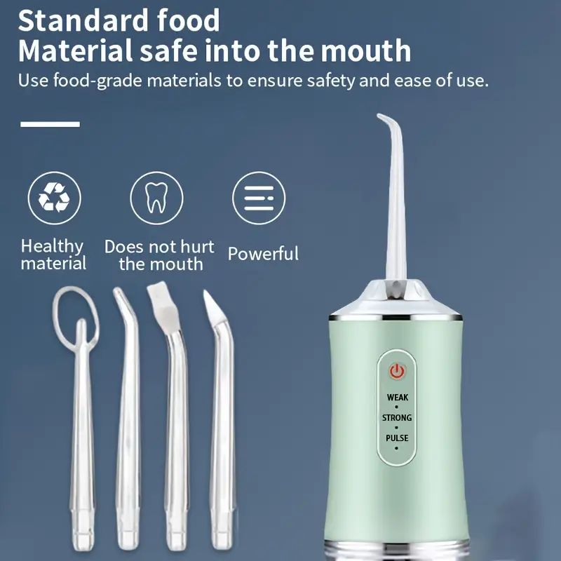 [24-hour delivery+Cash on delivery]4-in-1 Rechargeable Oral Irrigator: Portable, Wireless Dental Care Flosser with USB Charging for Healthy Gums & Travel